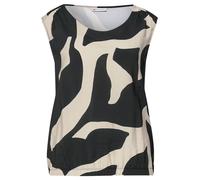 Strukturmix Top mit Print Grau 38