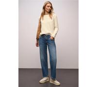 Street One Strukturpullover Damen Rundhals Beige Größe 44