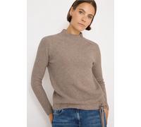 Rollkragenpullover CECIL, Damen, Gr. L (42), beige (toffee cream melange), Web, 37% Baumwolle, 34% Polyacryl, 26% Polyester, 3% Elasthan, unifarben, comfort fit normal, Rundhals, normaler Saum, Pullov