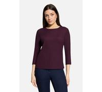 Strukturshirt mit Rundhalsausschnitt Dark Aubergine 36