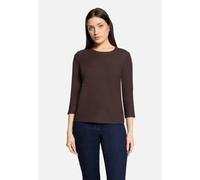 Strukturshirt mit Rundhalsausschnitt Light Maroon Damen