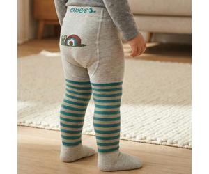 Strumpfhose beige blau geringelt Schnecke 62