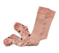 Strumpfhose Blumen rosa 80/86