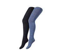 Strumpfhose CAMANO "2er Pack", Mädchen, Gr. 134/146, blau (denim, navy), 75% Baumwolle, 22% Polyamid, 3% Elasthan, Strumpfhosen Strumpfhose (16282752-134) denim, navy