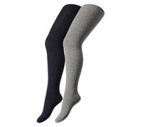Strumpfhose CAMANO "ca-soft", Kinder, Gr. 110/116, grau (light grau, navy), Obermaterial: 75% Baumwolle, 22% Polyamid, 3% Elasthan, elastisch, Strumpfhosen Strumpfhose, mit elastischem Bund (33591861-