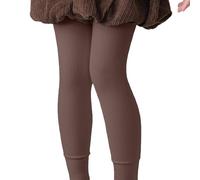 Strumpfhose Kinder MäDchen Leggings Thermo Hautfarben Schwarz Weiß Thermohose Strumpfhosen Leggins Hautfarbe Jungen Langstrumpf Tights Ballettstrumpfhose (Khaki, 12-15Years)