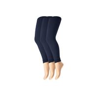Strumpfhose S.OLIVER "3er Pack", Mädchen, Gr. 122/140, blau (total eclipse), 90% Polyamid, 10% Elasthan, Strumpfhosen Strumpfhose (94218944-122) total eclipse