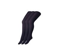 Strumpfhose S.OLIVER "3er Pack", Mädchen, Gr. 122/140, blau (total eclipse), 90% Polyamid, 10% Elasthan, Strumpfhosen Strumpfhose (69127201-122) total eclipse