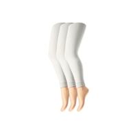 Strumpfhose S.OLIVER "3er Pack", Mädchen, Gr. 146/164, weiß (sanftes weiß), 90% Polyamid, 10% Elasthan, Strumpfhosen Strumpfhose (76009513-146) sanftes weiß