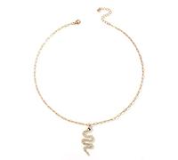 Sttiafay Vintage Strass Halskette Goldene Schlange Persönlichkeit Choker Halskette Anhänger Halskette Schmuck Frauen und Teen Mädchen