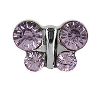 Studex Sensitive Edelstahl Geburtsstein Kristall Schmetterling Ohrstecker - Alexandrit/Juni