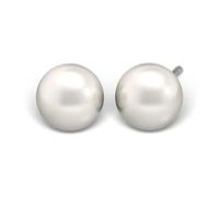 STUDEX Sensitive Gre 5 mm, Farbe Chirurgenstahl - Edelstahl Perlohrstecker, Stud Design, 2 Stck, 10 mm Stablnge, 3 mm Stabdicke, Nickelfrei, Poliert, Unisex, Wei, Rund, Perle, Ohrstecker