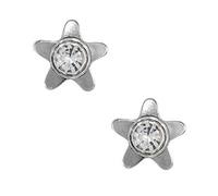 Studex Tiny Tipps 4 mm Kinder-Ohrstecker Stern und Kristall-Mitte, Edelstahl, hypoallergen