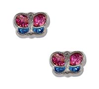 Studex Tiny Tips Schmetterling-Ohrstecker für Kinder, hypoallergen, Edelstahl, 6 mm, glitzernd