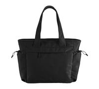 Quadra - Schwarzer Turnbeutel - Reise-Essentials-Tasche, Yogatasche, Umstandstasche, Sommer-Tragetasche - 100% recyceltes Polyester Kabinentasche und Reisetasche, Schwarz , Zeitgenössisch