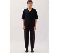 Studio Seidensticker Strick Resort Hemd Herren Regular Fit Viskose schwarz, S