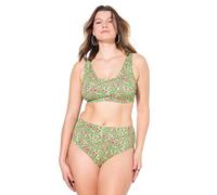 Studio Untold Damen große Größen Übergrößen Plus Size Bikini Slip, Panty, Leo, High Waist, Shaping grasgrün 52 839441430-52
