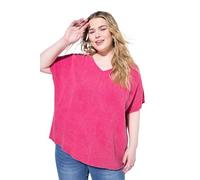 Studio Untold Damen große Größen Übergrößen Plus Size Blusenshirt, Oversized, Musselin, V-Ausschnitt pink 42+ 834514520-42+