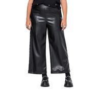 Studio Untold Damen große Größen Übergrößen Plus Size Culotte, Wide Legs, Leder-Optik, Ziernieten schwarz 58 845747100-58