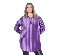 Studio Untold Damen große Größen Übergrößen Plus Size Hemd, Oversized, Streifen lila 54+ 843742835-54+