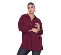 Studio Untold Damen große Größen Übergrößen Plus Size Hemdbluse, Oversized, Krepp, Langarm aubergine 46+ 811984540-46+