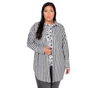 Studio Untold Damen große Größen Übergrößen Plus Size Hemdbluse, Oversized, Streifen schwarz 46+ 835259100-46+