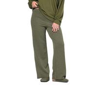 Studio Untold Damen große Größen Übergrößen Plus Size Hose, Wide Legs, High Waist, Glitzer-Jacquard palmen grün 42+ 844841430-42+