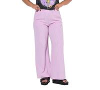 Studio Untold Damen große Größen Übergrößen Plus Size Hose, Wide Legs, Seersucker, Streifen Flieder 58 852628814-58