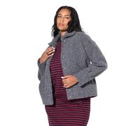 Studio Untold Damen große Größen Übergrößen Plus Size Jacke, Oversized, Wolloptik grau Melange 46+ 843962123-46+