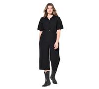 Studio Untold Damen große Größen Übergrößen Plus Size Jumpsuit, Loose Fit, Culotte Legs schwarz 54+ 838950100-54+