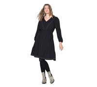 Studio Untold Damen große Größen Übergrößen Plus Size Kleid, A-Line, V-Ausschnitt mit Ziernieten schwarz 46+ 844758100-46+