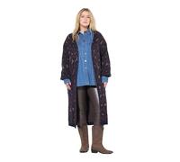 Studio Untold Damen große Größen Übergrößen Plus Size Long-Strickjacke, Oversized, Glitzer-Leo tiefes rehbraun 46+ 836297335-46+