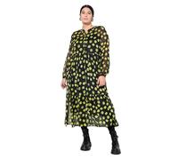 Studio Untold Damen große Größen Übergrößen Plus Size Maxikleid, A-Line, Dot Print, Langarm schwarz 42+ 838332100-42+