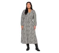 Studio Untold Damen große Größen Übergrößen Plus Size Maxikleid, A-Line, Leo-Print, Wrap-Optik Dunkles Olive 54+ 836147641-54+