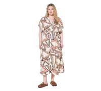 Studio Untold Damen große Größen Übergrößen Plus Size Maxikleid, A-Line, Struktur, Alloverdruck, Knopfleiste hell-beige 50+ 840530660-50+