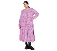 Studio Untold Damen große Größen Übergrößen Plus Size Maxikleid, Color-Leo, Volants Flieder 42+ 838264815-42+