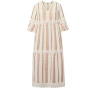 Studio Untold Damen große Größen Übergrößen Plus Size Maxikleid, Goldstreifen, Spitze, V-Ausschnitt, 3/4-Ärmel cremé 50+ 831441600-50+