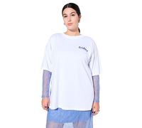 Studio Untold Damen große Größen Übergrößen Plus Size Men-Shirt, Oversized, Rückenprint, Halbarm schneeweiß 50+ 837736200-50+