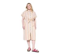 Studio Untold Damen große Größen Übergrößen Plus Size Midikleid, Hemdblusenkleid, Streifen beige 42+ 841538300-42+