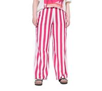 Studio Untold Damen große Größen Übergrößen Plus Size Musselin-Hose, Wide Legs, Streifen, Elastikbund pink 44 840474520-44