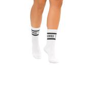 Studio Untold Damen große Größen Übergrößen Plus Size Statement Socken, gerippt, Logo mittelgrün 39-42 799575456-2+