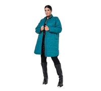 Studio Untold Damen große Größen Übergrößen Plus Size Steppmantel, Loose Shape, Leichtstepp, Leo-Stepp Petrol 54+ 845359755-54+