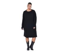Studio Untold Damen große Größen Übergrößen Plus Size Strickkleid, Oversized, Midikleid, Rundhals, Langarm schwarz 54+ 811066100-54+
