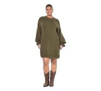 Studio Untold Damen große Größen Übergrößen Plus Size Strickkleid, Oversized, Rüschenärmel Dunkles Olive 46+ 843464641-46+