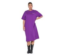 Studio Untold Damen große Größen Übergrößen Plus Size T-Shirt-Midikleid, Oversized, großer Rückenprint lila 42+ 843720835-42+