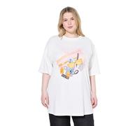 Studio Untold Damen große Größen Übergrößen Plus Size T-Shirt, Oversize Shape, Halbarm Offwhite 50+ 841478200-50+