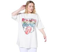 Studio Untold Damen große Größen Übergrößen Plus Size T-Shirt Rolling Stones, Oversized, Fanshirt Offwhite 46+ 841183200-46+