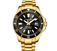 Gold und Schwarz Depthmaster Quartz 42mm Einheitsgröße