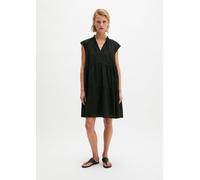 Minikleid MARC O'POLO "aus weichem Baumwoll-Voile", Damen, Gr. 42, Normalgrößen, schwarz, Obermaterial: 100% Baumwolle. Futter: 100% Modal, unifarben, loose fit knielang, normaler Saum, Kleider Minikl