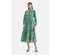 Stufenkleid aus Baumwoll Stretch Grün 48 (60.853266-0075-48)
